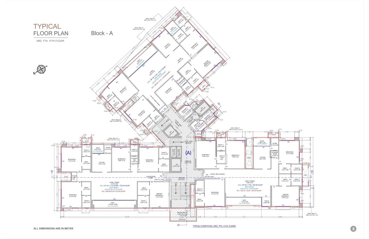  vijay signature Block A Cluster Plan from 3rd 7th And 11th Floor