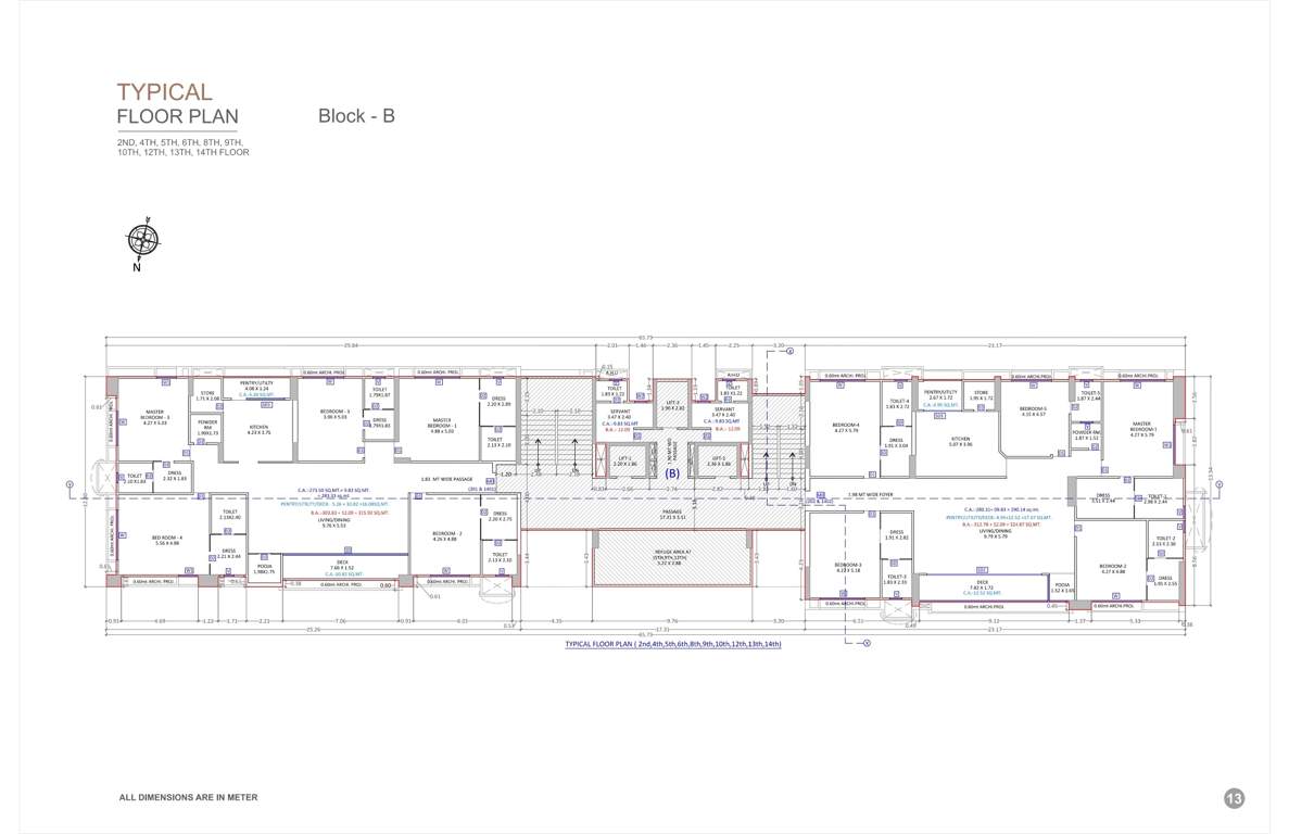  vijay signature Block B Cluster Plan from 2nd to 14th Floor