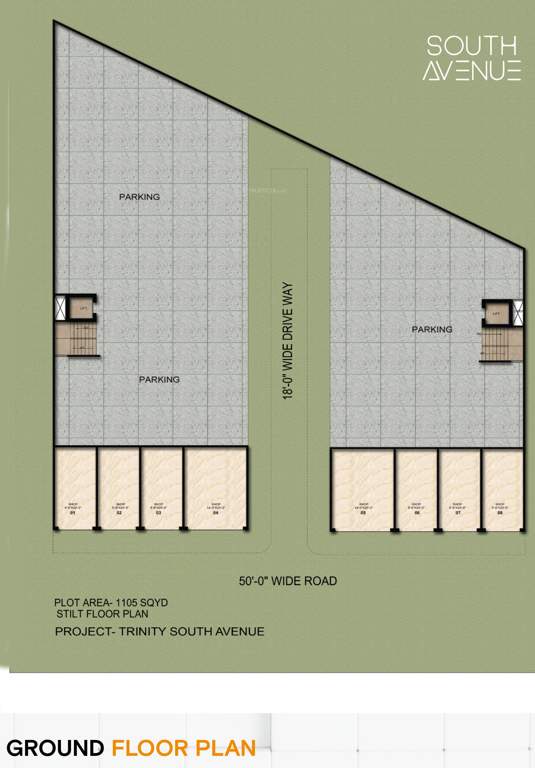  high street south avenue Block A, B Ground Cluster Plan