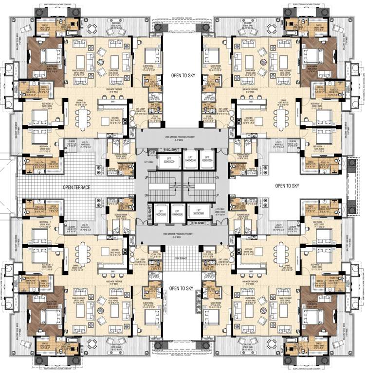  royal atlantis phase 1 Royal Atlantis Phase 1 Cluster Plan For 1st Floor