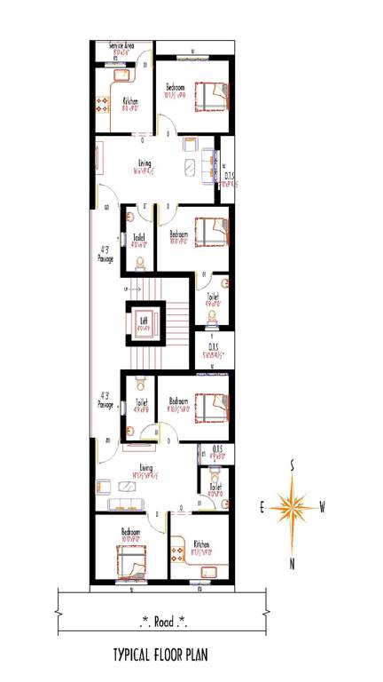 green house Green House Cluster Plan from 1st to 3rd Floor