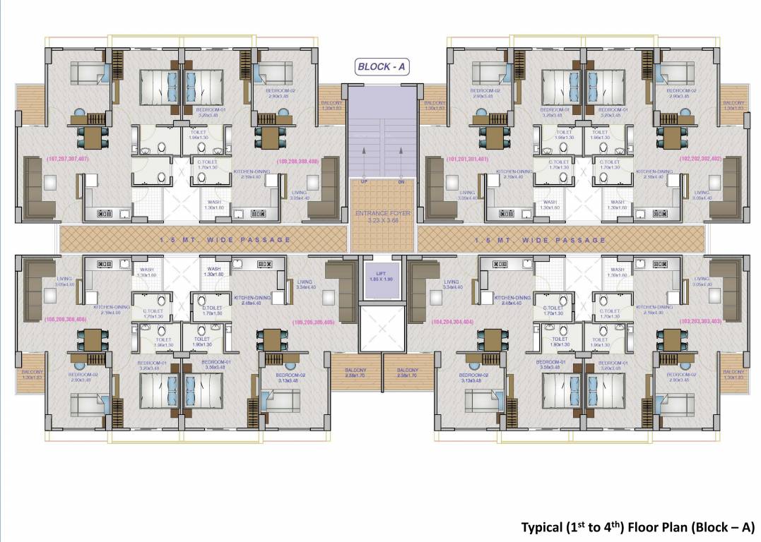  rudra harmony A Cluster Plan from 1st To 4th Floor