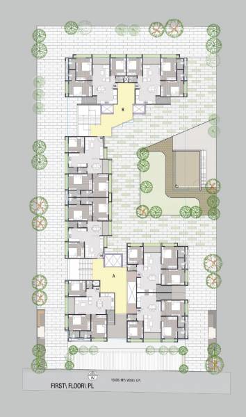  green-abalone Block A, B Cluster Plan for 1st Floor