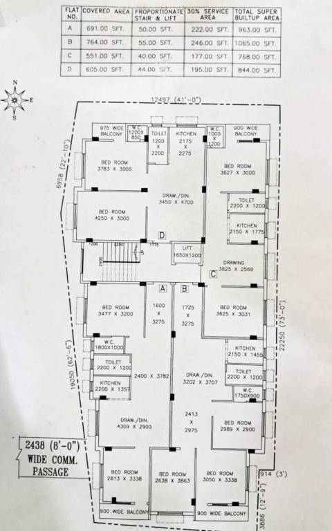  prativa Prativa Cluster Plan from 1st to 5th Floor