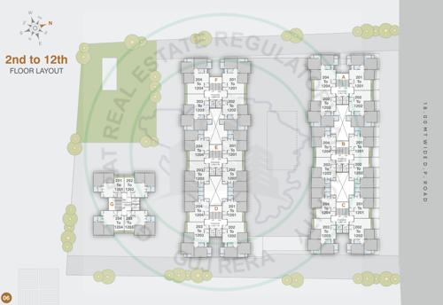 shree-siddheshwar-helicon Block A To G Cluster Plan from 2nd to 12th Floor