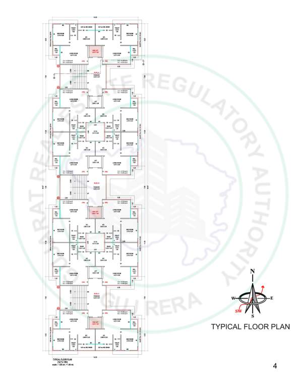  hills Block A To C Cluster Plan from 1st to 14th Floor