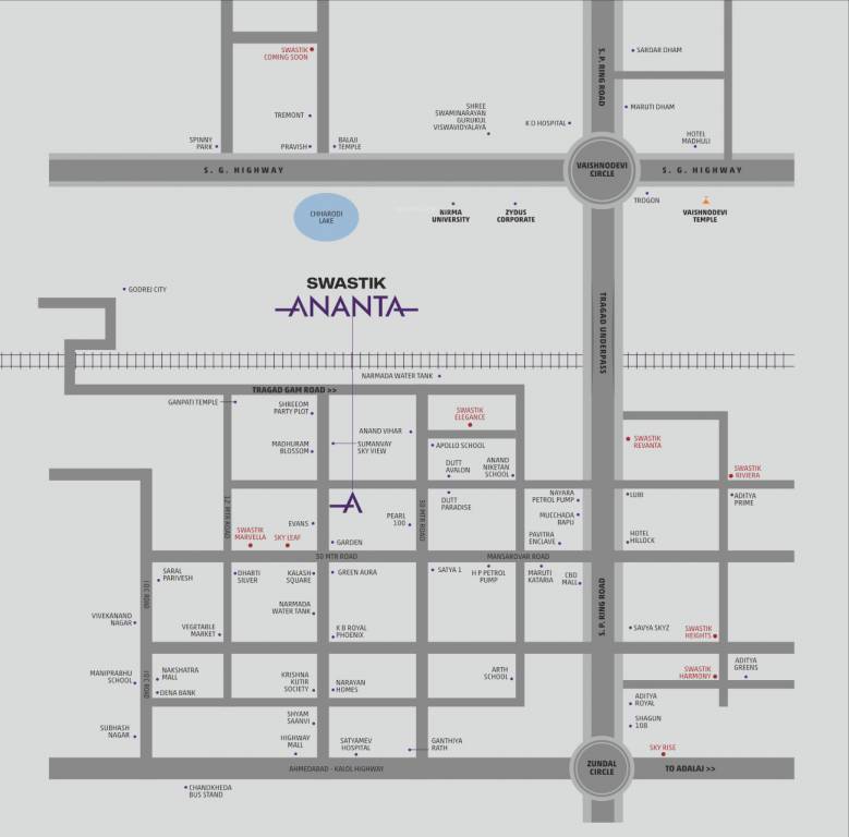  swastik ananta Location Plan