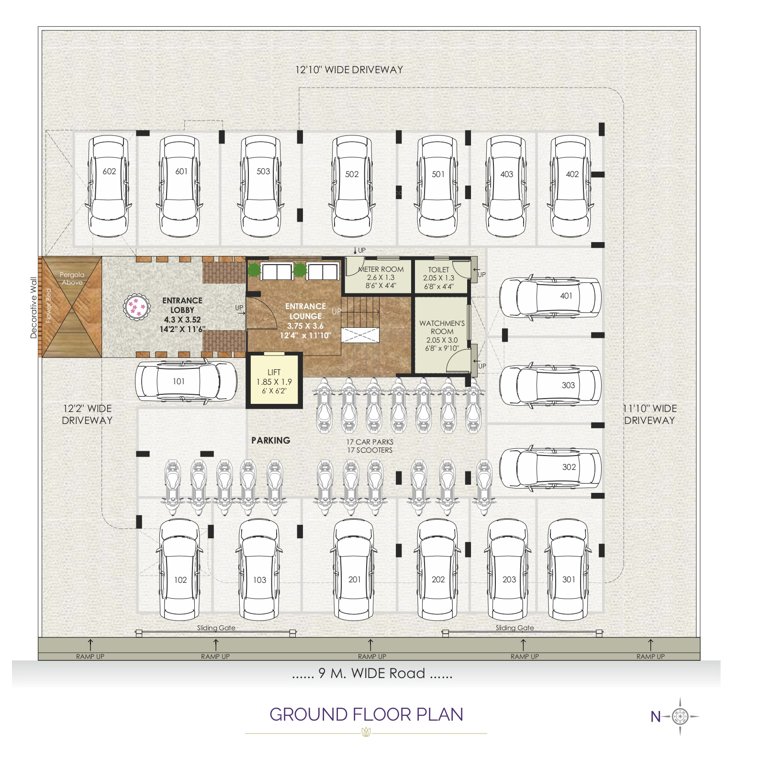  orchid residency Orchid Residency Cluster Plan for ground Floor