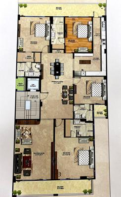  mg-heights-dlf-phase-3 MG Heights Dlf Phase 3 Cluster Plan from 1st to 4th Floor