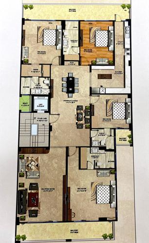  mg-heights-dlf-phase-3 MG Heights Dlf Phase 3 Cluster Plan from 1st to 4th Floor