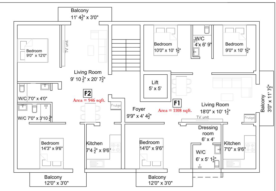  arul homes chaandinii Chaandinii Flats Cluster Plan For Typical Floor Plan