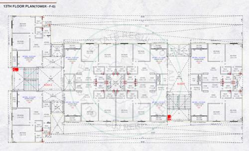  uptown Block F And G Cluster Plan for 13th Floor