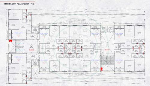  uptown Block F And G Cluster Plan for 14th Floor