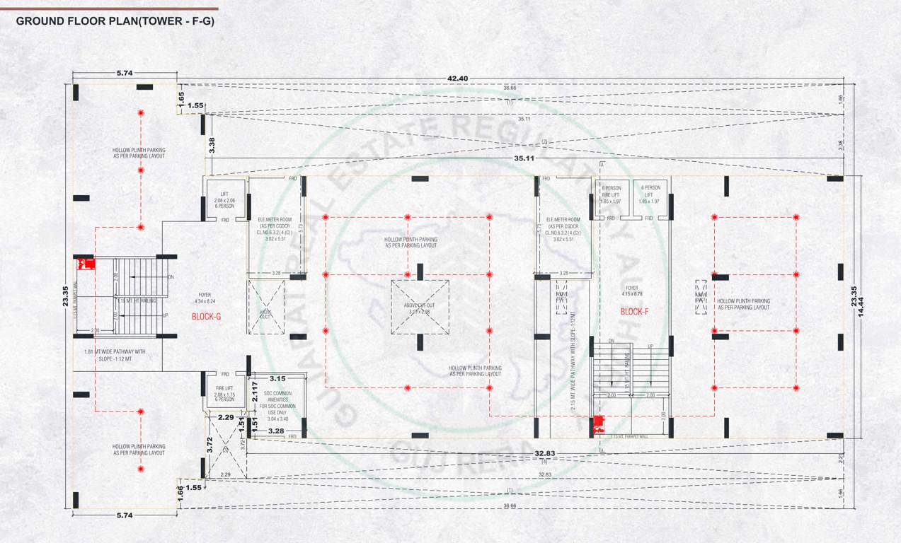  uptown Block F And G Cluster Plan for ground Floor