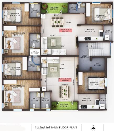  the-orchid Khurinji The Orchid Cluster Plan From 1st To 4th Floor