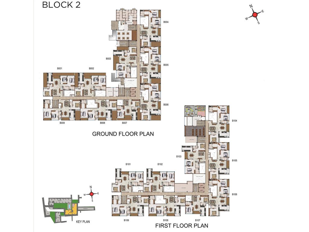  avenue park Block 2 Cluster Plan from ground to 1st Floor