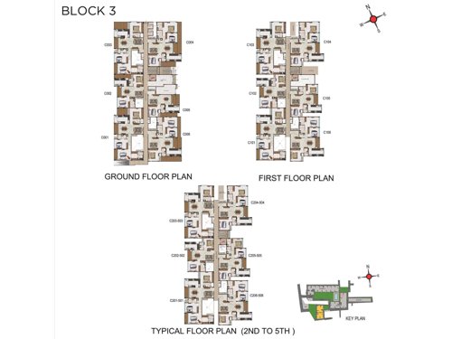  avenue-park Block 3 Cluster Plan from ground to 1st Floor