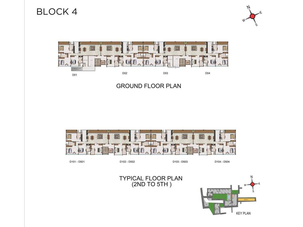  avenue park Block 4 Cluster Plan from ground to 1st Floor