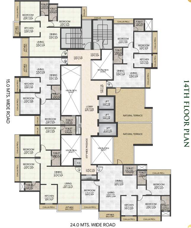  prime avenue Prime Avenue Cluster Plan for 14th Floor