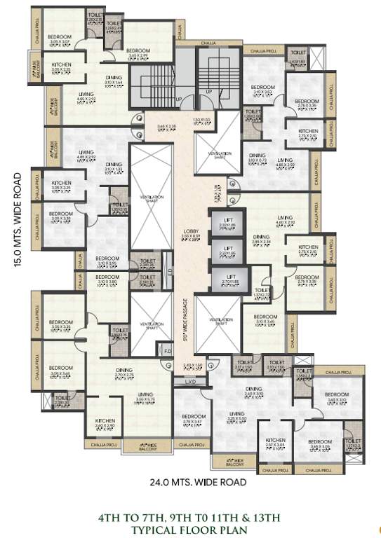  prime avenue Prime Avenue Cluster Plan from 4th to 9th Floor