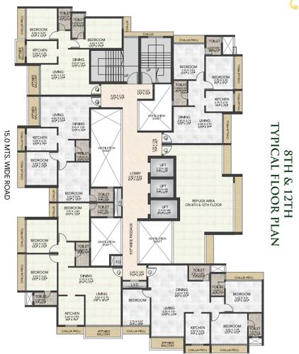  prime-avenue Prime Avenue Cluster Plan from 8th to 12th Floor