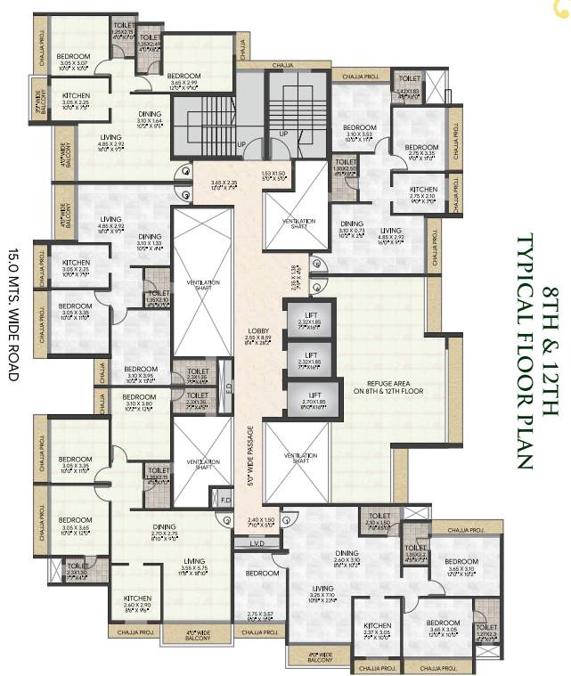  prime avenue Prime Avenue Cluster Plan from 8th to 12th Floor