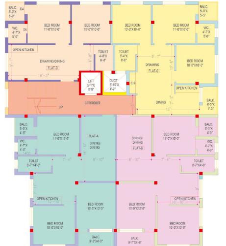  shree-jagannath-residency Shree Jagannath Residency Cluster Plan For Typical Floor Plan