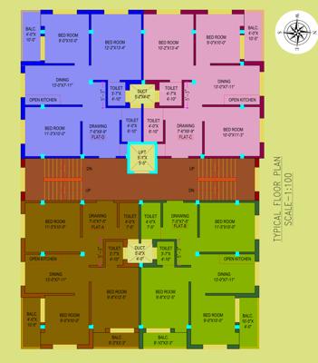  apartment-phase-4 Apartment Phase 4 Cluster Plan from 1st to 6th Floor