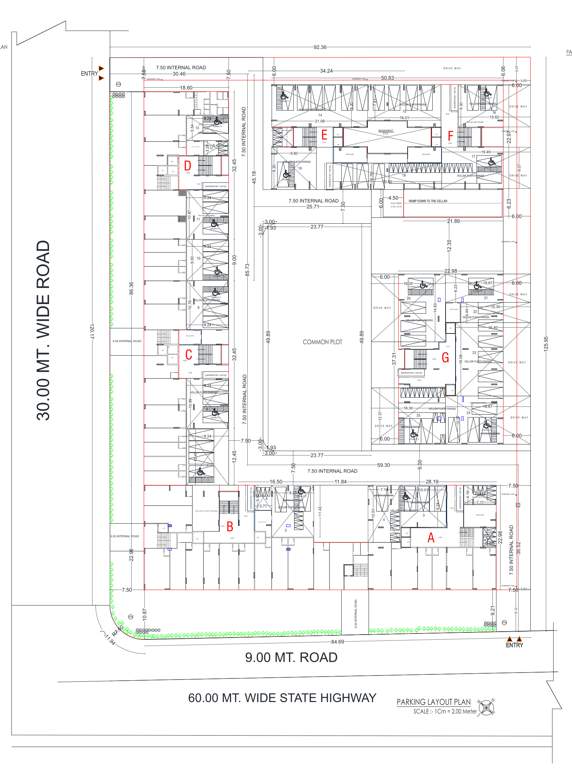  onyx luxuria Block A To G Cluster Plan for Basememt Floor