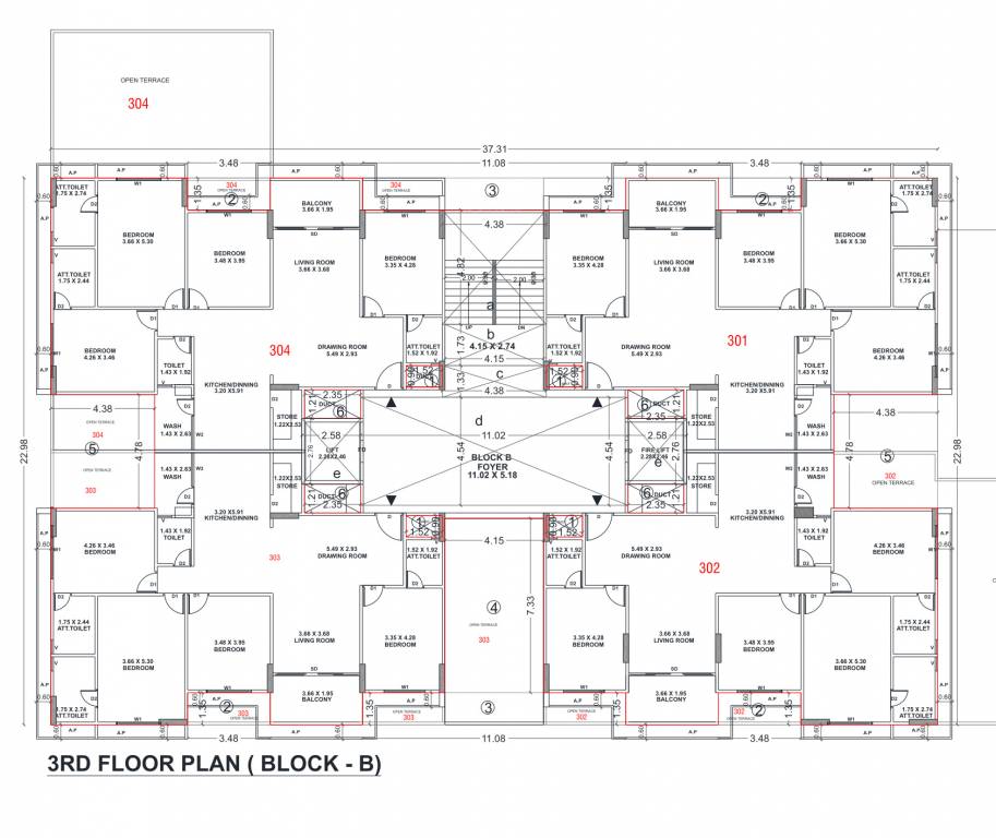  onyx luxuria Block B Cluster Plan for 3rd Floor