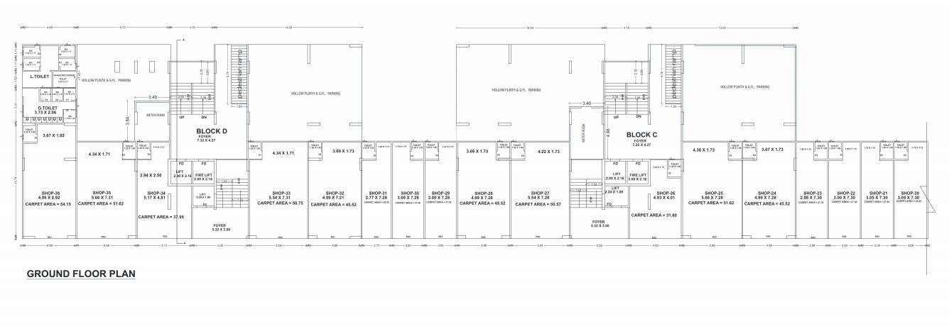  onyx luxuria Block C And D Cluster Plan for ground Floor
