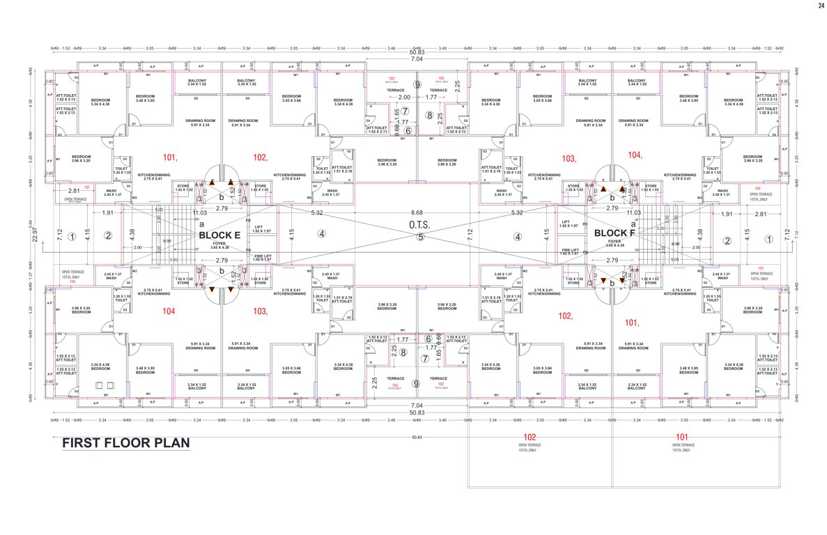  onyx luxuria Block E And F Cluster Plan for 1st Floor