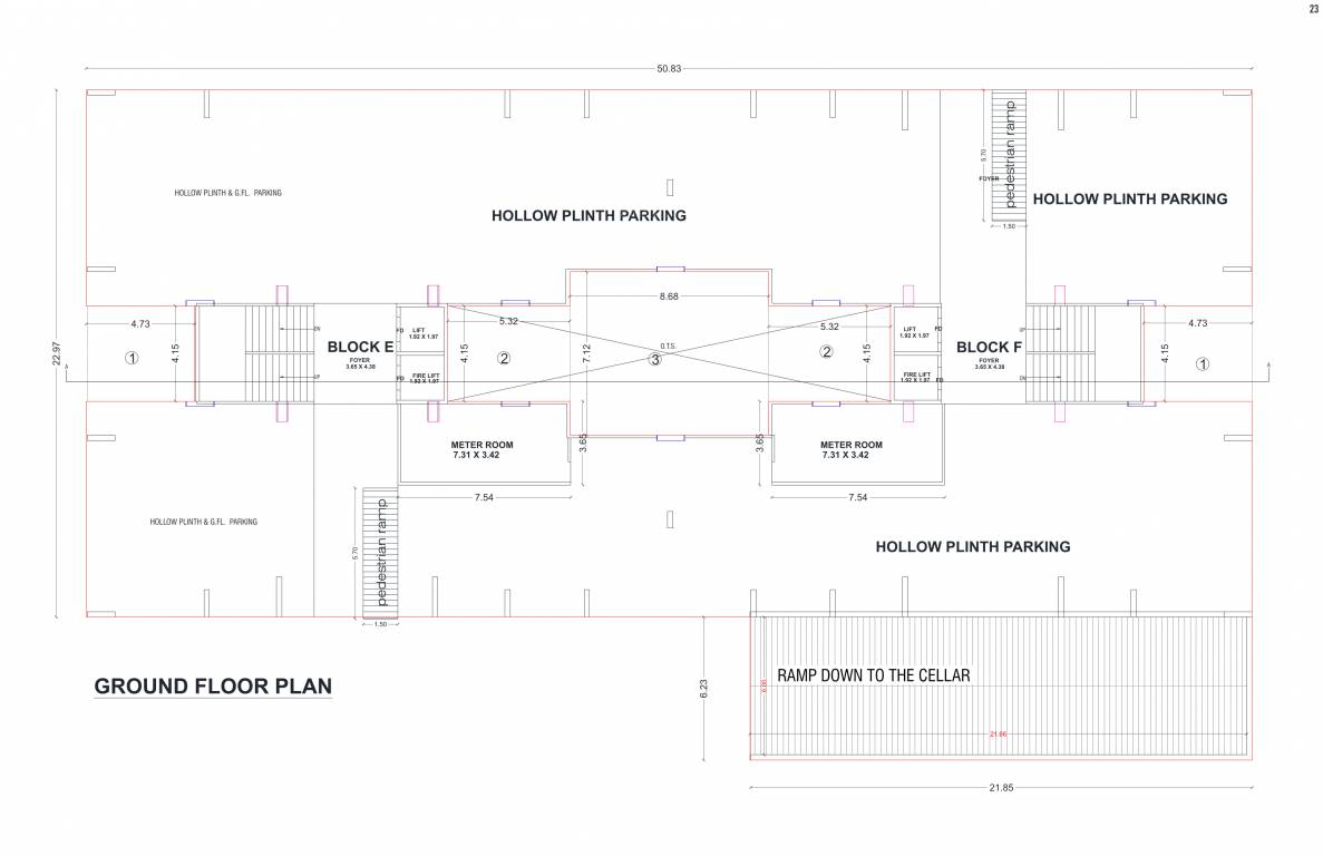  onyx luxuria Block E And F Cluster Plan for ground Floor