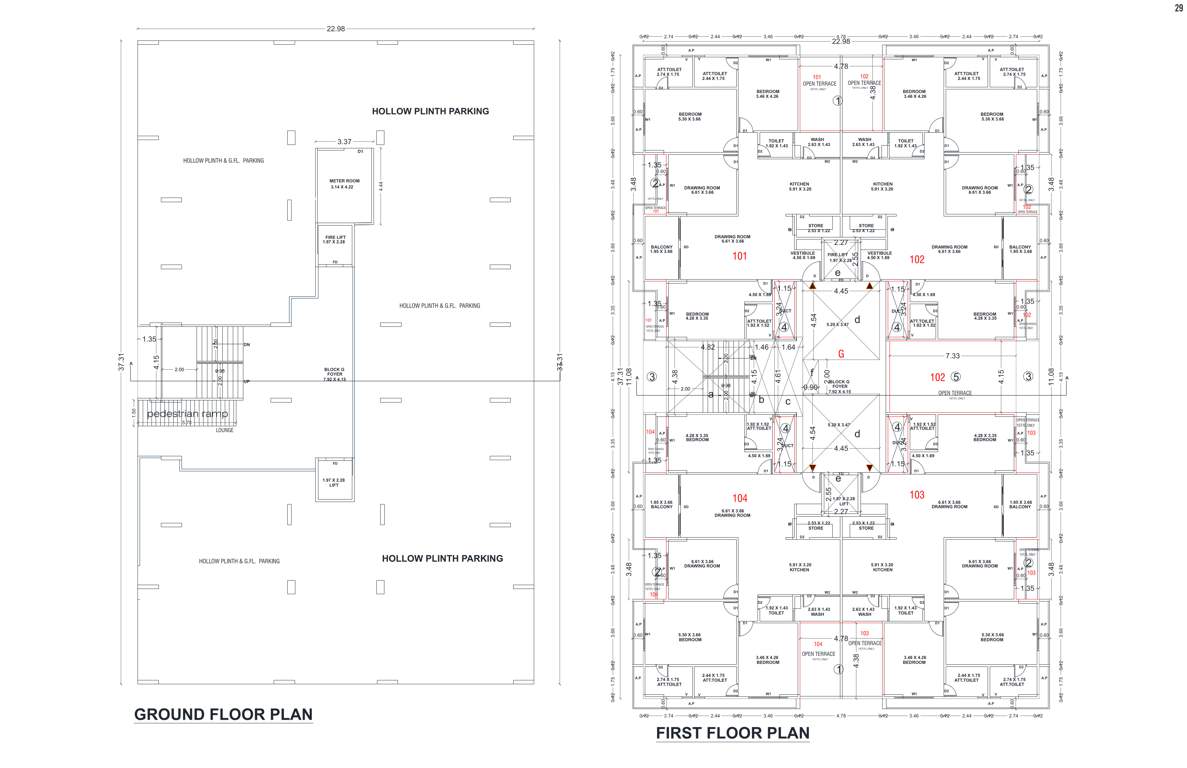  onyx luxuria Block G Cluster Plan from ground to 1st Floor