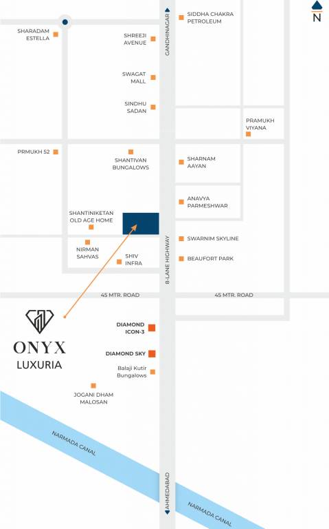  onyx luxuria Location Plan