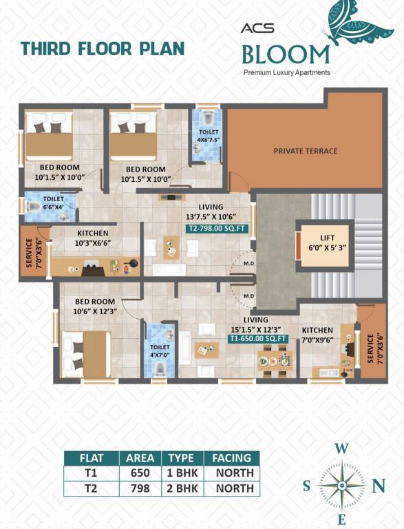  bloom and blossom Bloom Cluster Plan for 3rd Floor