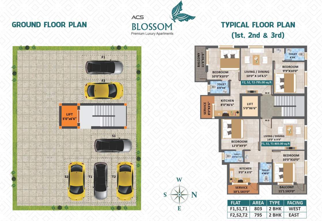  bloom and blossom Blossom Cluster Plan from ground to 3rd Floor