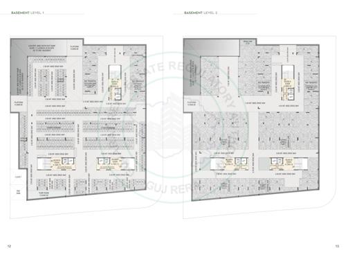  vandan Block A To C Cluster Plan for Basement 1 And 2 Floor