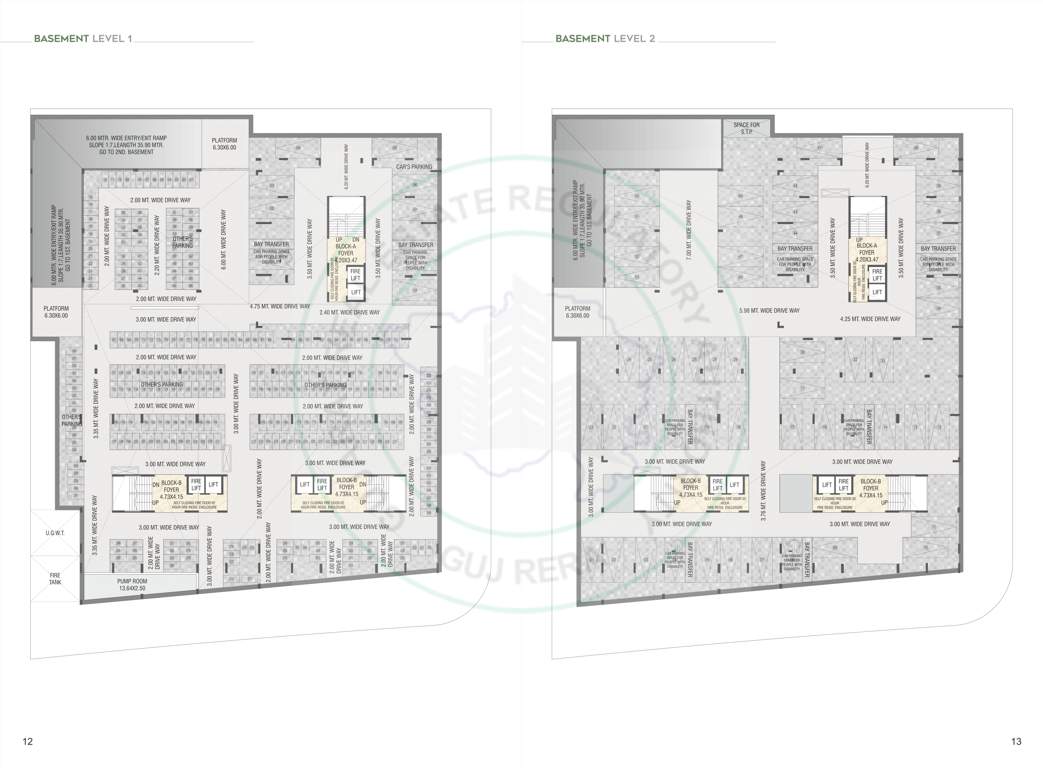  vandan Block A To C Cluster Plan for Basement 1 And 2 Floor