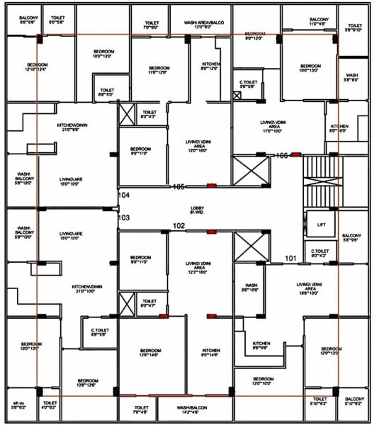  vatika Vatika Typical Cluster Plan