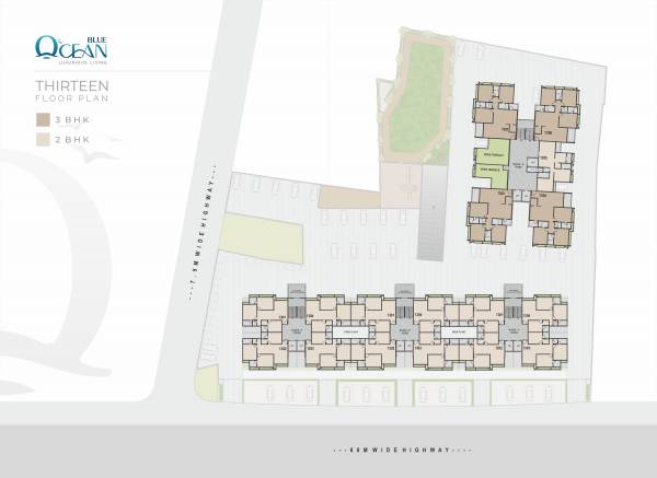  blue-ocean Block A  To Block D Cluster Plan for 13th Floor