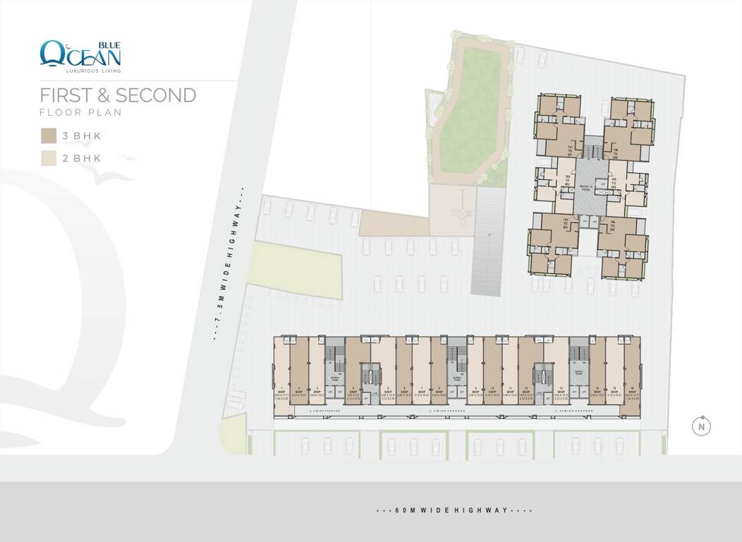  blue ocean Block A  To Block D Cluster Plan from 1st to 2nd Floor
