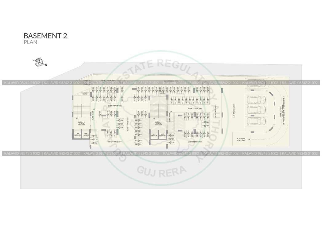  saketham lakeview Block A And Block B Basement 2 Cluster Plan