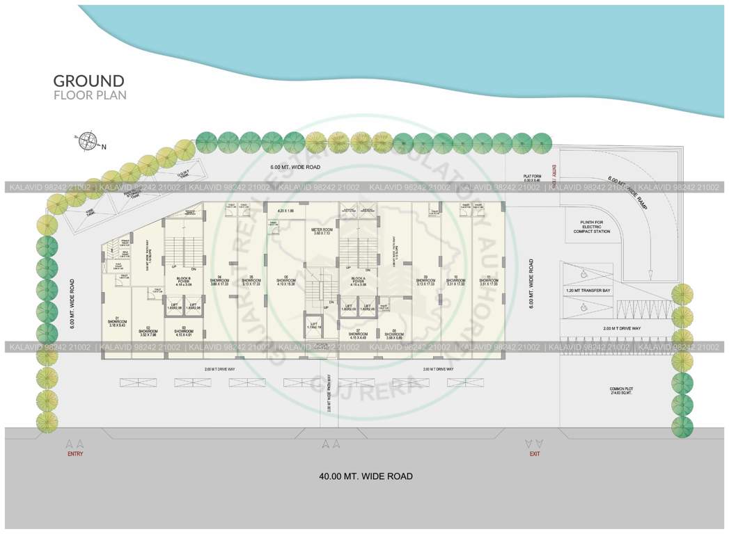 saketham lakeview Block A And Block B Cluster Plan for ground Floor