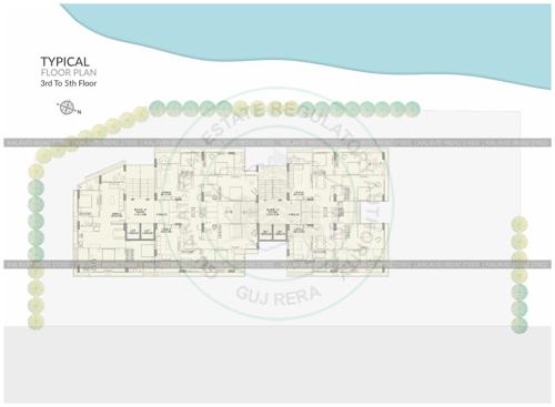  saketham-lakeview Block A And Block B Cluster Plan from 3rd to 5th Floor