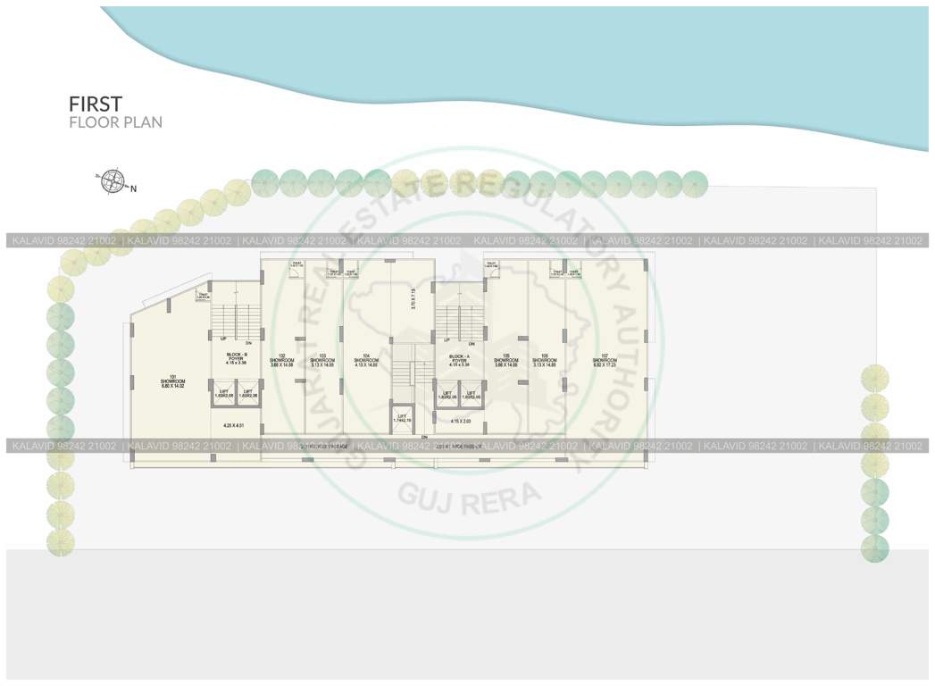  saketham lakeview Block A Cluster Plan for 1st Floor