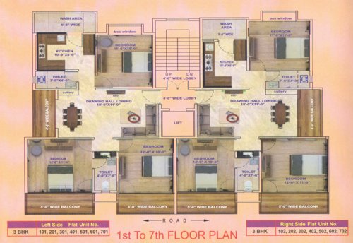  aarna-7 Aarna 7 Cluster Plan from 1st to 7th Floor