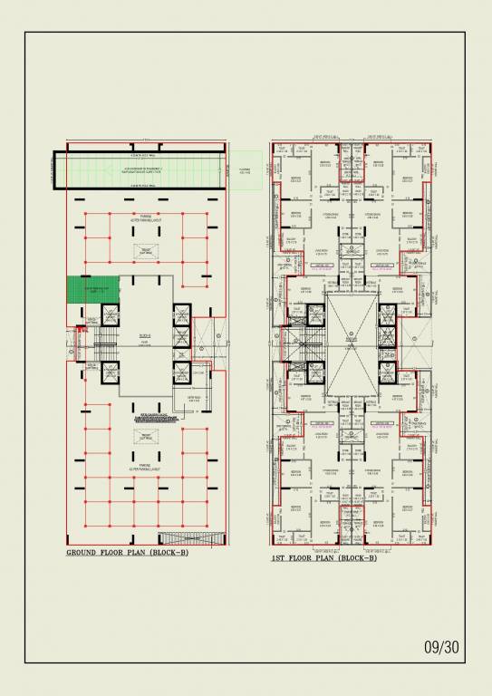  turquoise re 45 Block B Cluster Plan from ground to 1st Floor