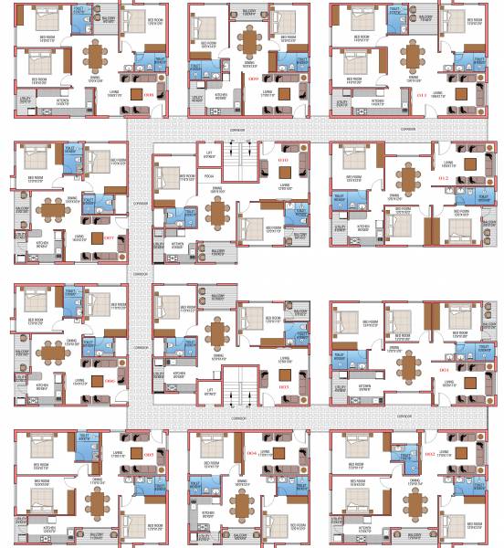  gardenia Gardenia Cluster Plan For Typical Floor Plan