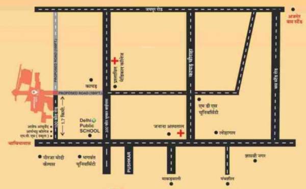  apeksha-city-ajmer Location Plan